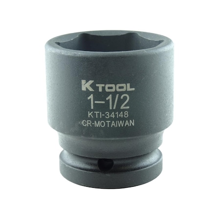 K-Tool International 3/4" Drive Impact Socket black oxide, Stndrd 6Pt, 3/4"Dr, 1-1/2 KTI-34148